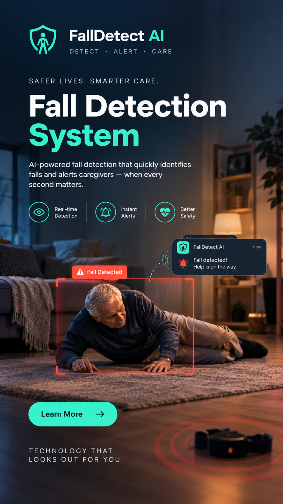 AI-Powered Fall Detection System website preview